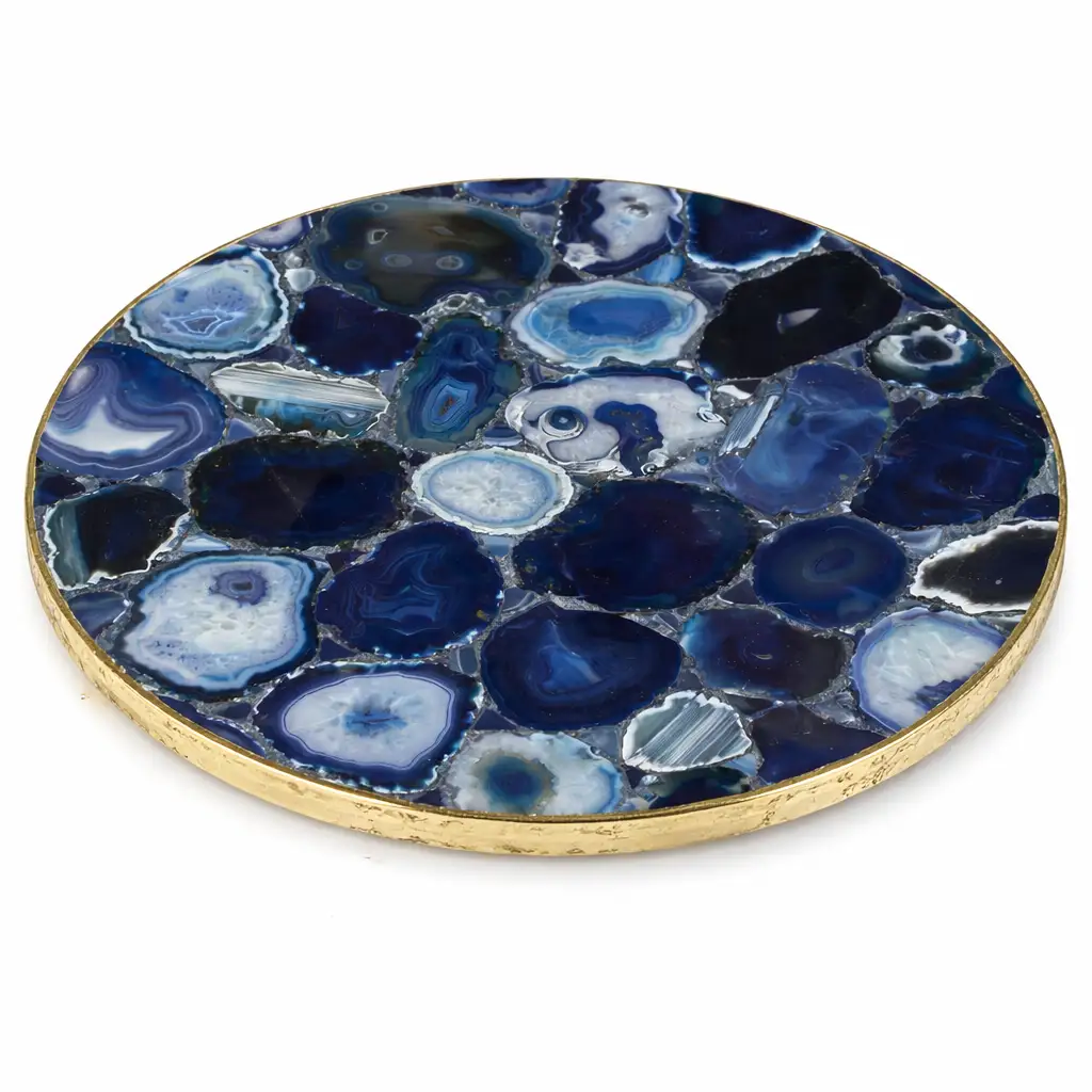 blue agate lazy susan blue agate lazy susan