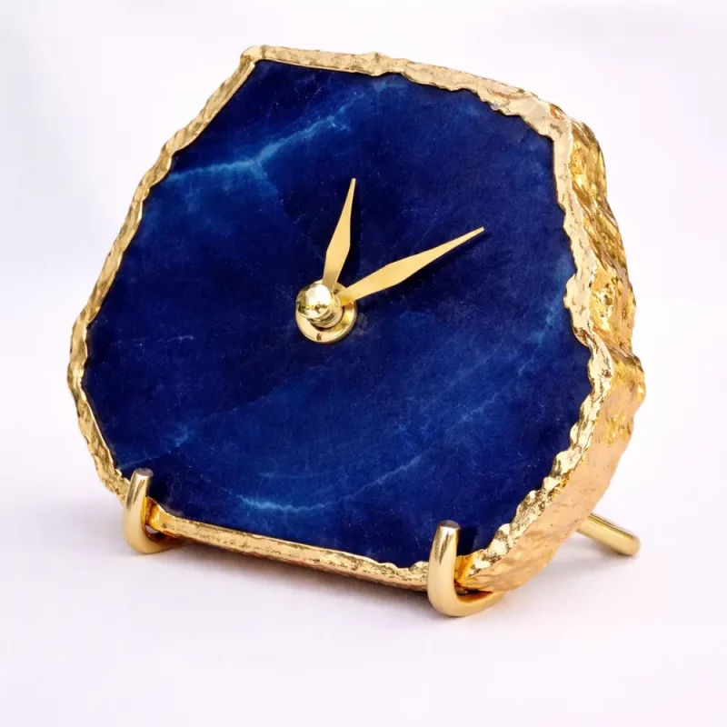 Rose Quartz Agate Clock – Personalised Desk & Wall Luxury Stone Clock (Copy) - Agate Clocks | Buy Online | Stonerie