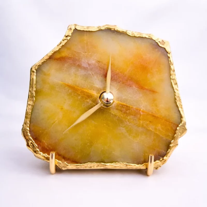 yellow agate clock