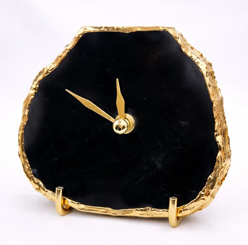 ChatGPT Image Apr 6, 2026, 04_33_16 PM Black Agate Clock – Personalised Desk & Wall Stone Clock - Image 1