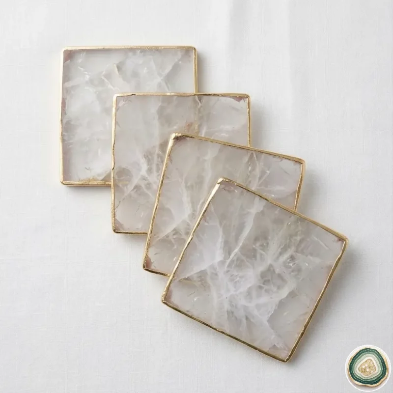 Clear quartz agate coaster3 - Christmas Decoration | Stonerie