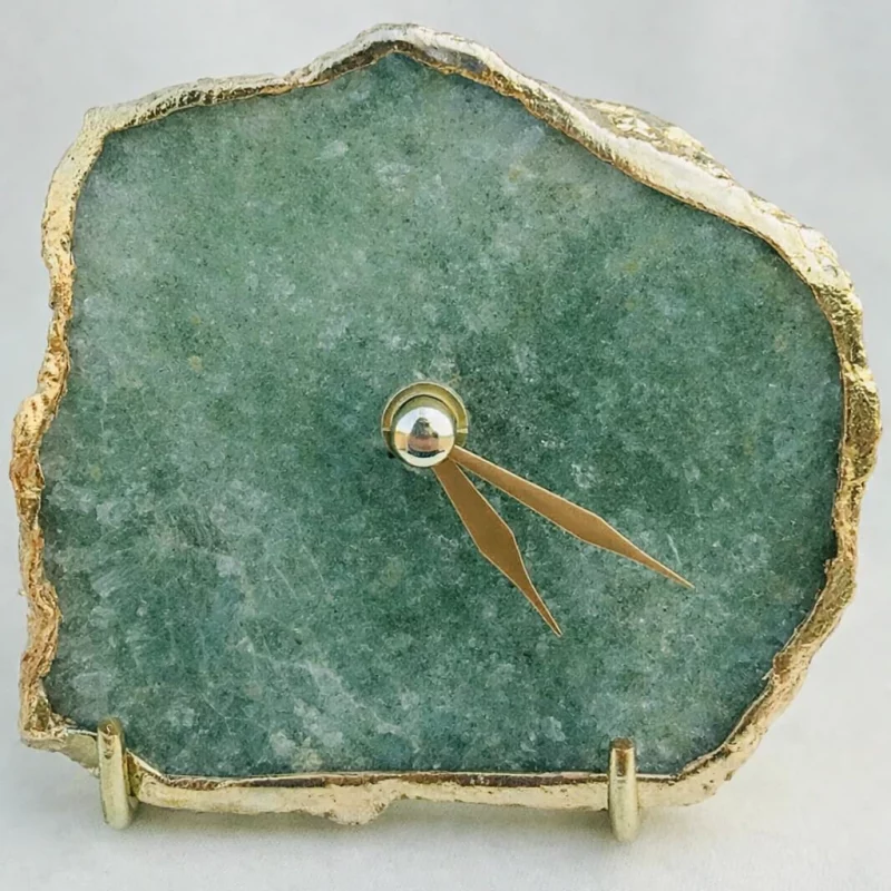 Green Aventurine agate clock