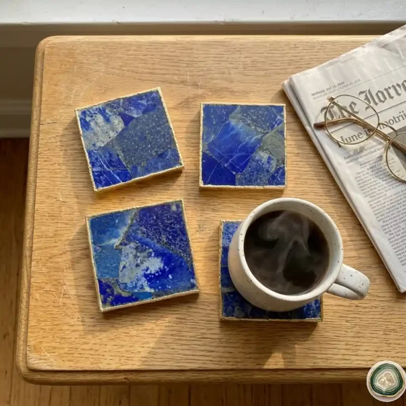 Lapis lazuli agate coaster 2 - Christmas Decoration | Stonerie