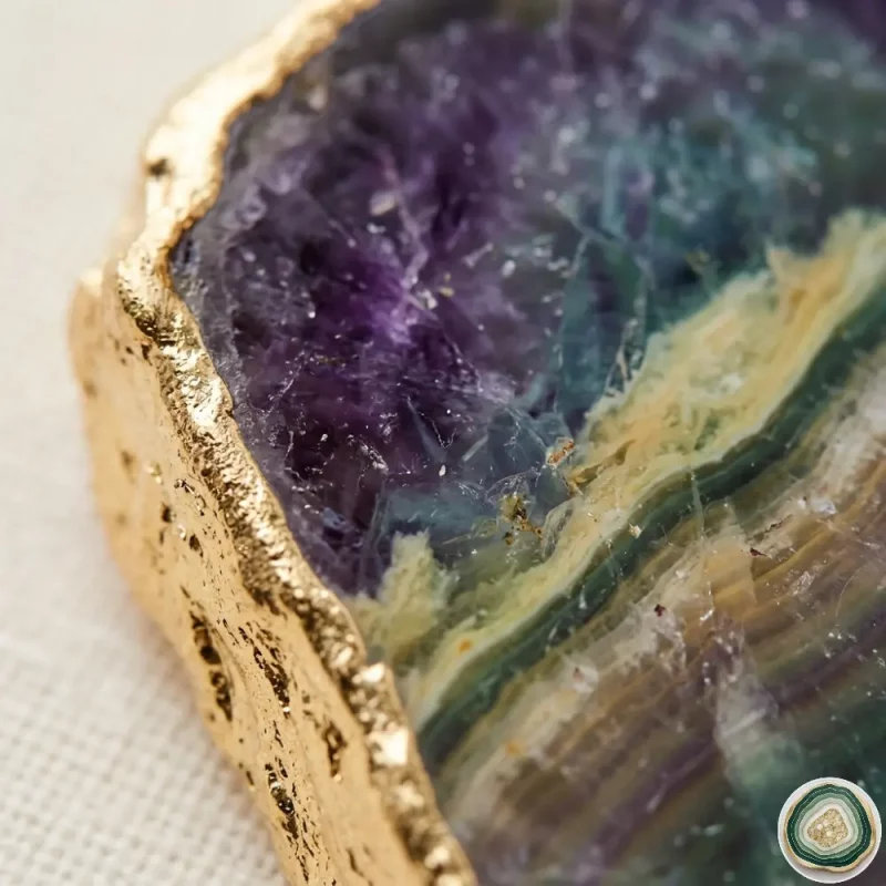 Multi flourite agate coaster 6 - Christmas Decoration | Stonerie