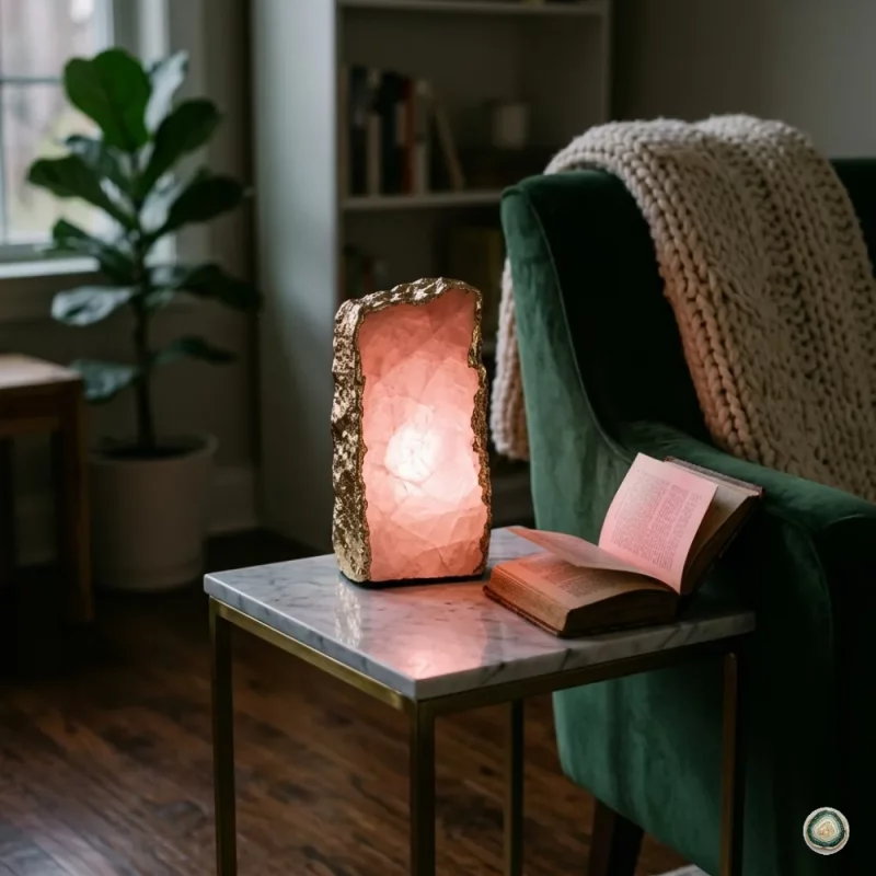 Rose quartz lamp11 - Christmas Decoration | Stonerie