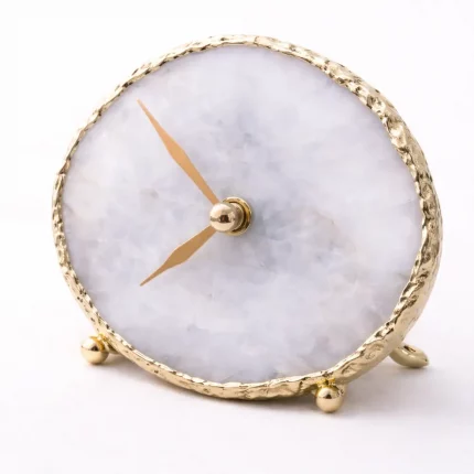 White Agate Clock