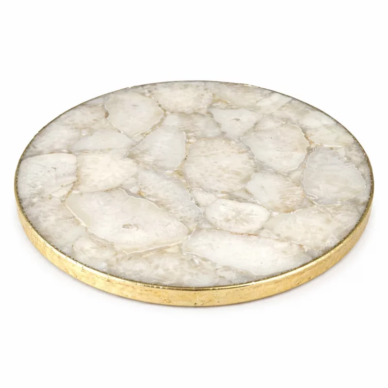 White agate Lazy Susan