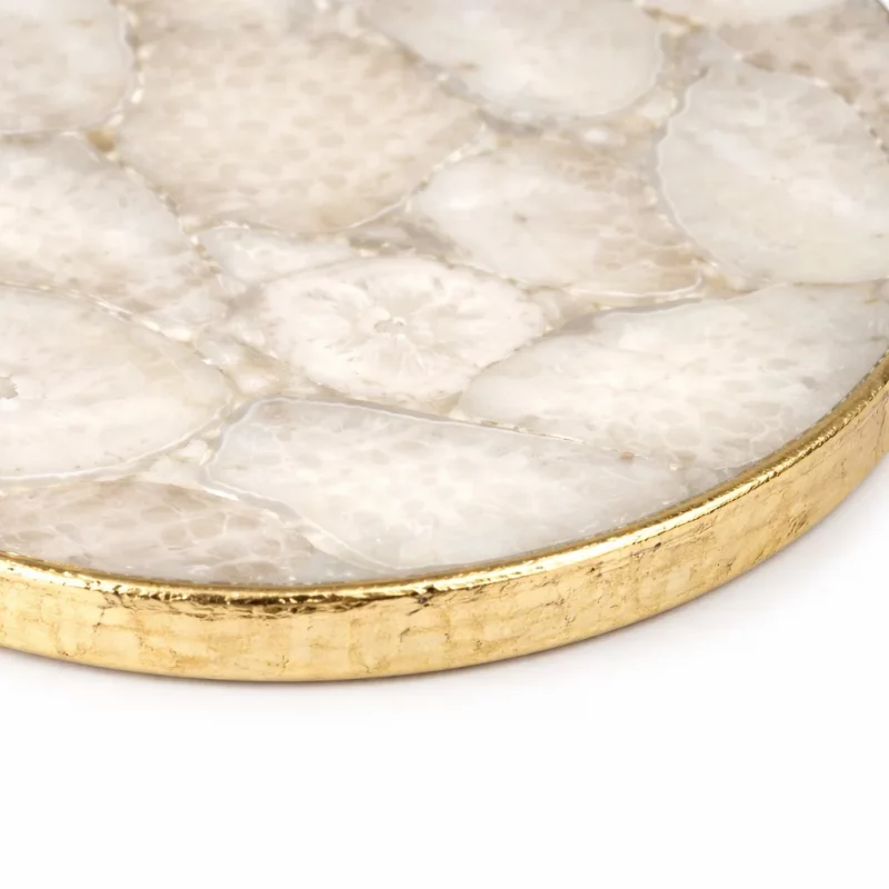 White agate Lazy Susan