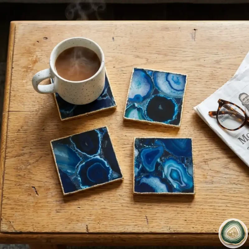 blue agate coaster4 - Christmas Decoration | Stonerie