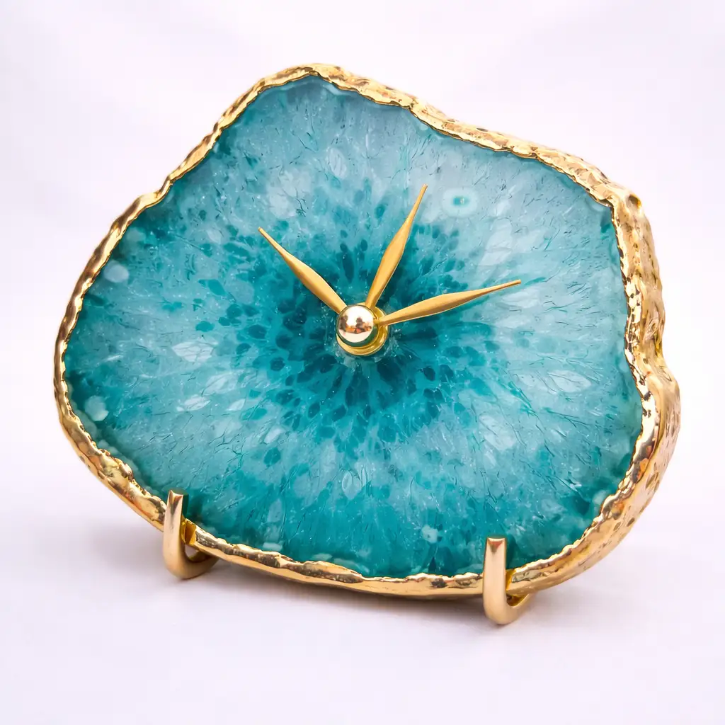 Aqua Agate Clock Aqua Agate Clock
