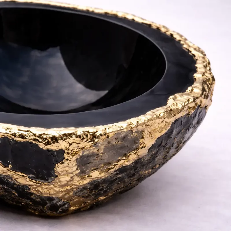 Black agate nut bowl bowl