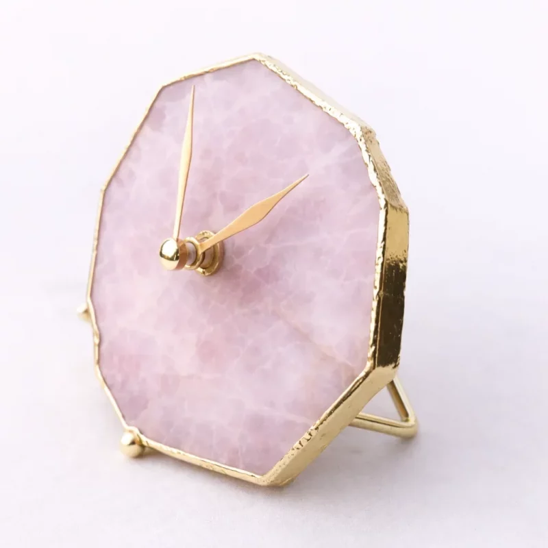Rose Quartz Octagon Clock