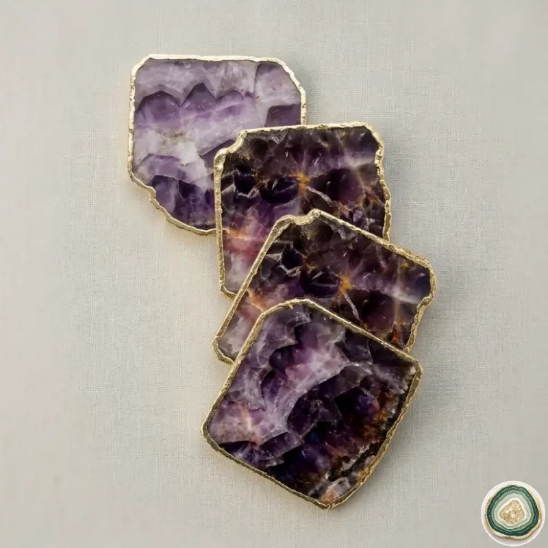 irragular amethyst agate coaster 7 | Stonerie