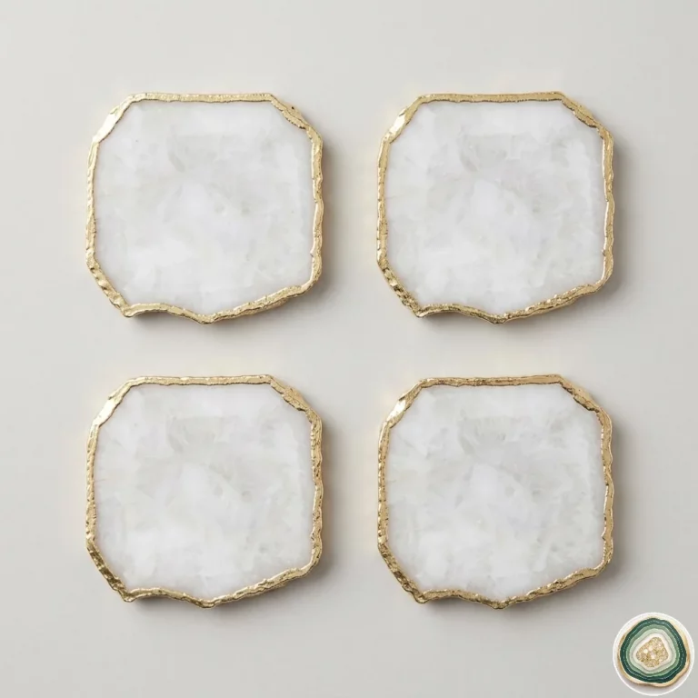 White agate coasters