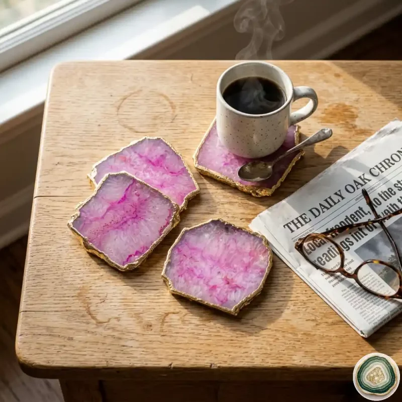 pik agate coaster 3 - Christmas Decoration | Stonerie