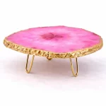 Pink Agate Cake Stand – Luxury Dessert Display Stand & Centrepiece