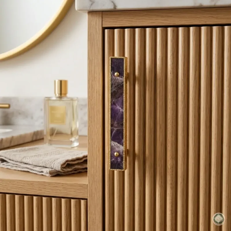 Amethyst agate pull handle 4 | Stonerie