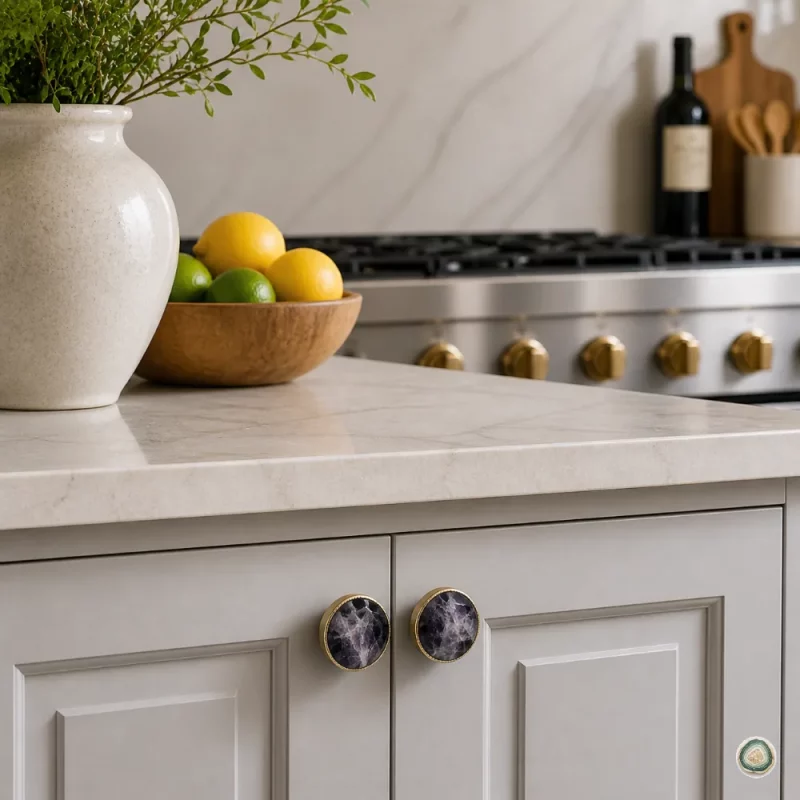 Faceted Amethyst Knob Polihws6 - Christmas Decoration | Stonerie