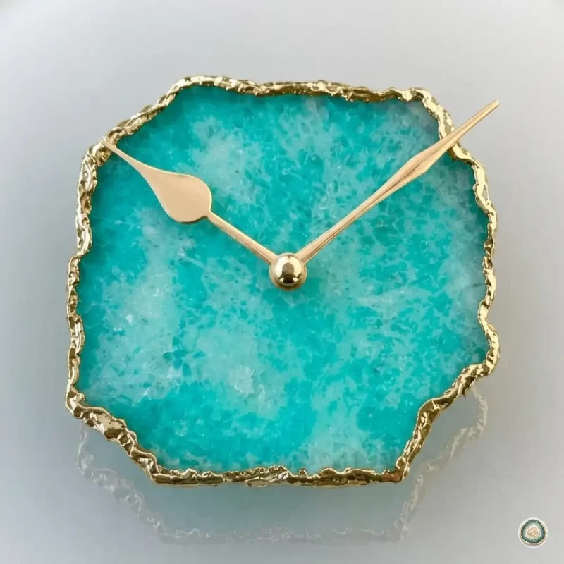 Grey agate Frosted Glass Clock 11 - Christmas Decoration | Stonerie