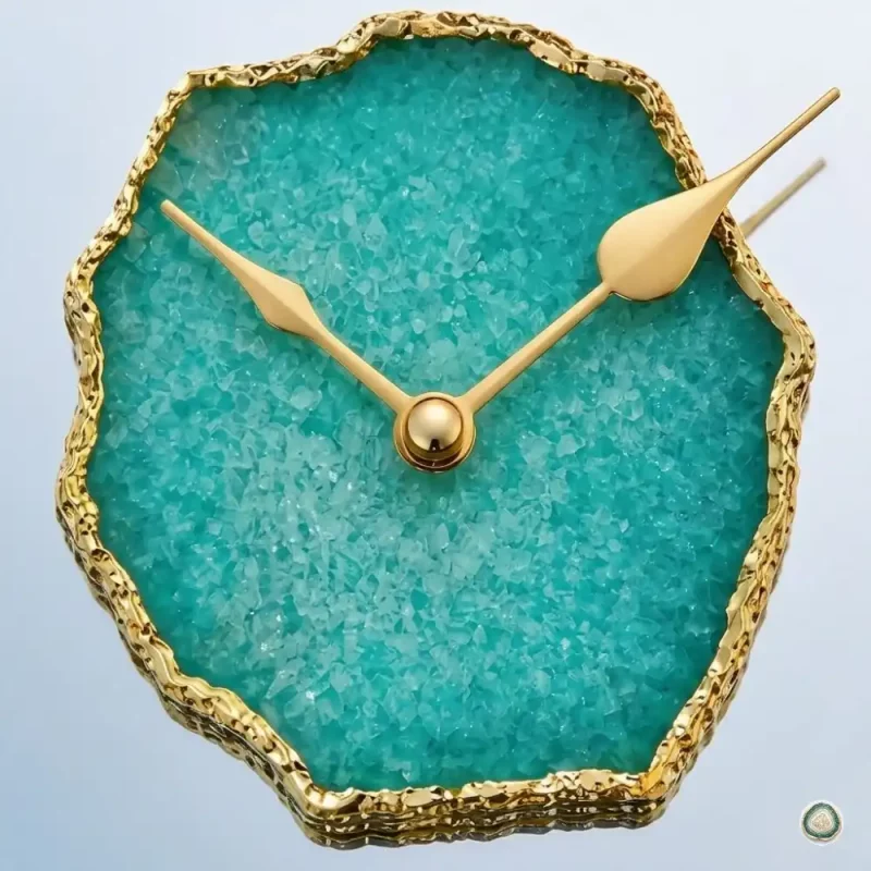 aqua-agate-mirror-wall-clock 2 - Christmas Decoration | Stonerie