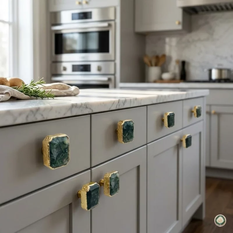 kambaba Jasper agate knobs 8 - Christmas Decoration | Stonerie
