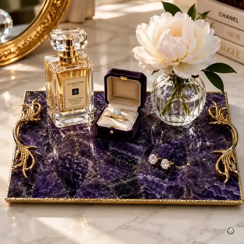 Amethyst Tray | Stonerie Natural Agate Home Decor