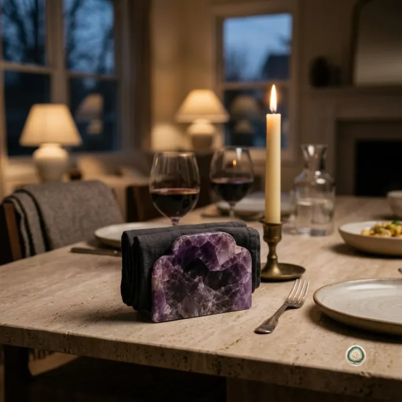 Amethyst Napkin holder 9 - Christmas Decoration | Stonerie