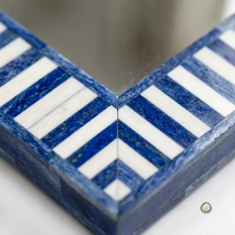 Blue Bone Inlay Mirror Frame 3 - Christmas Decoration | Stonerie