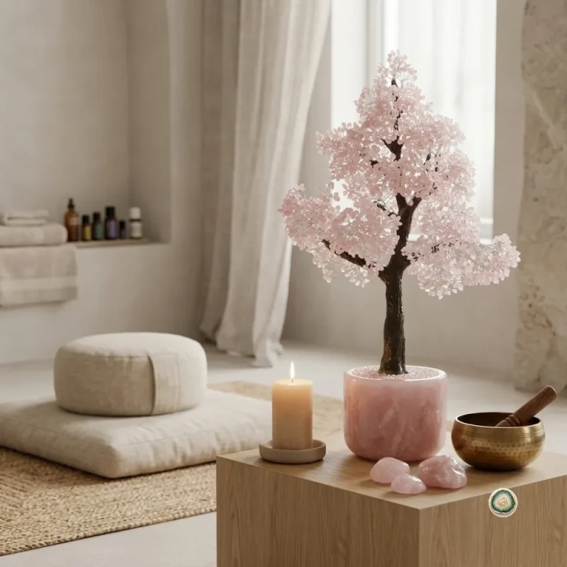 Large Rose quartz Tree 2 - Christmas Decoration | Stonerie