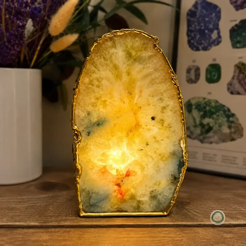 Yellow agate Lamp 2 - Christmas Decoration | Stonerie