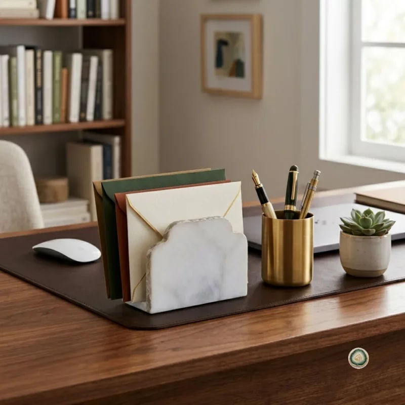 white agate napkin holder 3 - Christmas Decoration | Stonerie