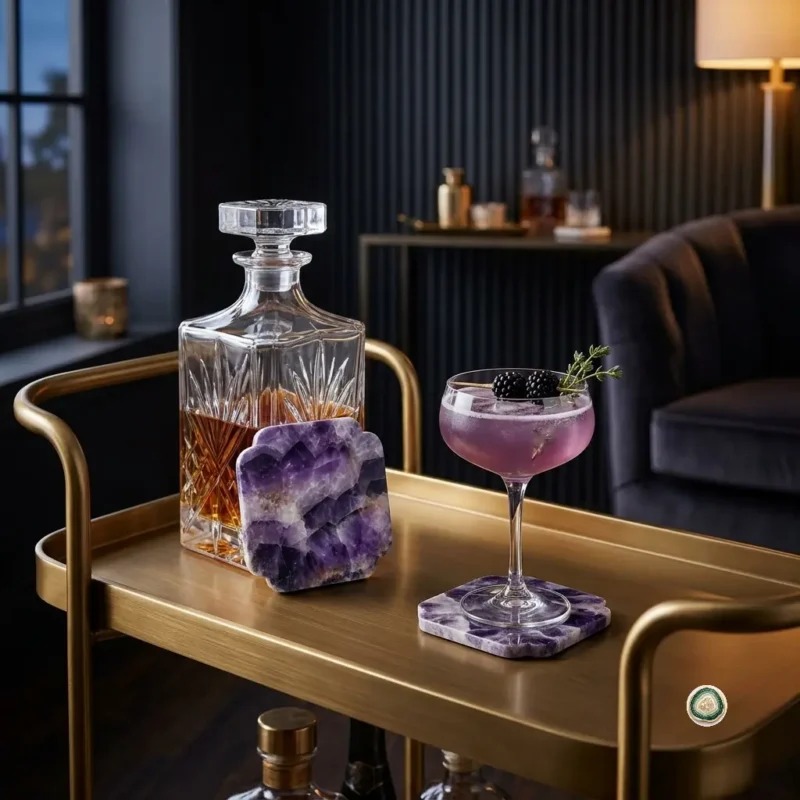 Amethyst Coaster 8 - Christmas Decoration | Stonerie