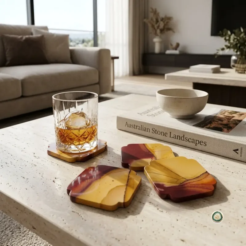 Mookaite jasper Coaster 8 - Christmas Decoration | Stonerie
